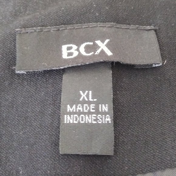 4/$20 BCX Black Ruched Fitted Blazer Jacket Junior Size XL Stretch Fabric - Picture 4 of 6